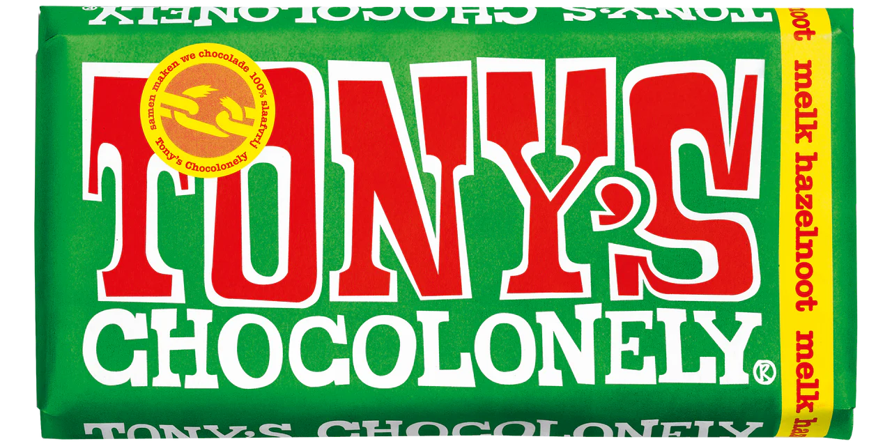 Tony's Chocolonely milk hazelnut 180 grams