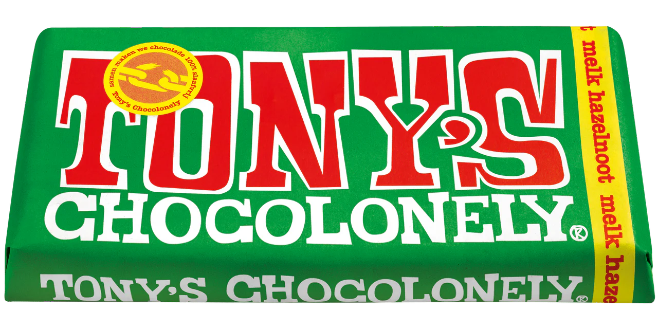 Tony's Chocolonely milk hazelnut 180 grams