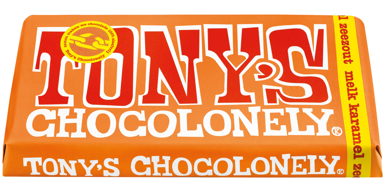 Tony's Chocolonely caramel sea salt 180 grams