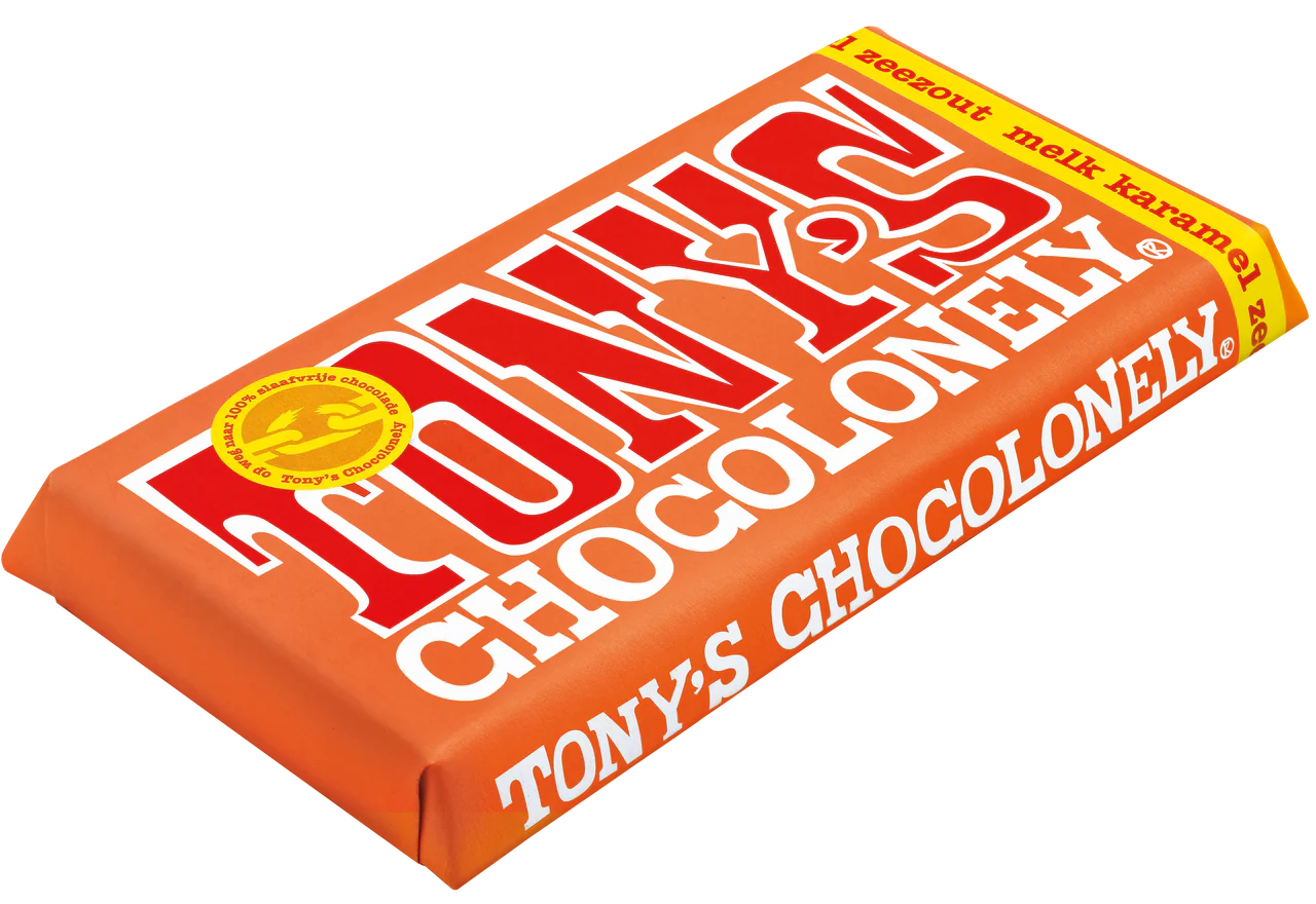 Tony's Chocolonely caramel sea salt 180 grams