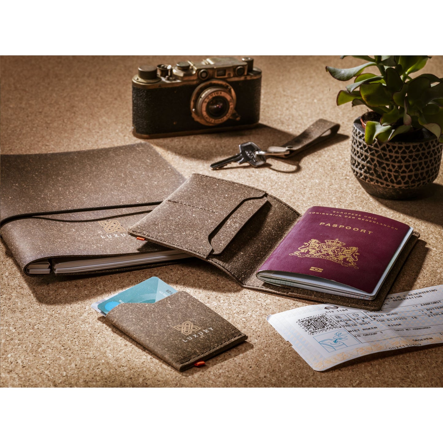Recycled Leather Passport Holder Passport Case