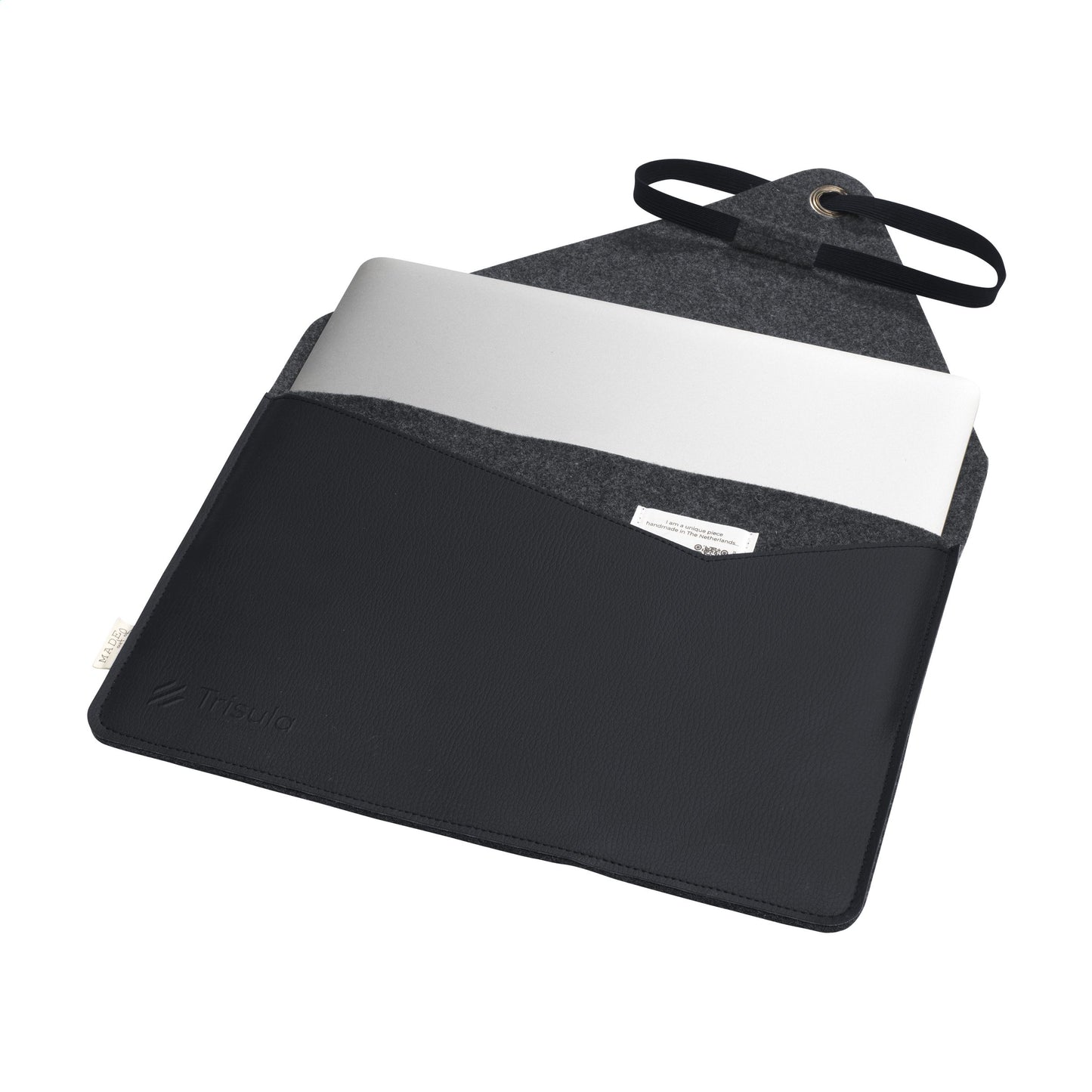Recycled Felt & Apple Leather Laptop Sleeve 14