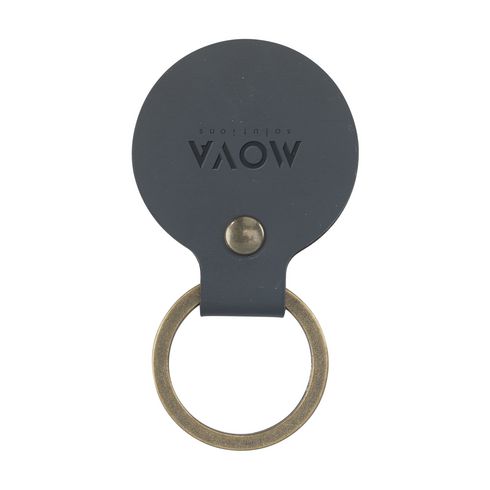 Recycled Leather Keyring Round Keychain