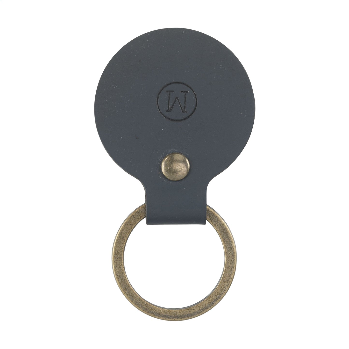 Recycled Leather Keyring Round Keychain