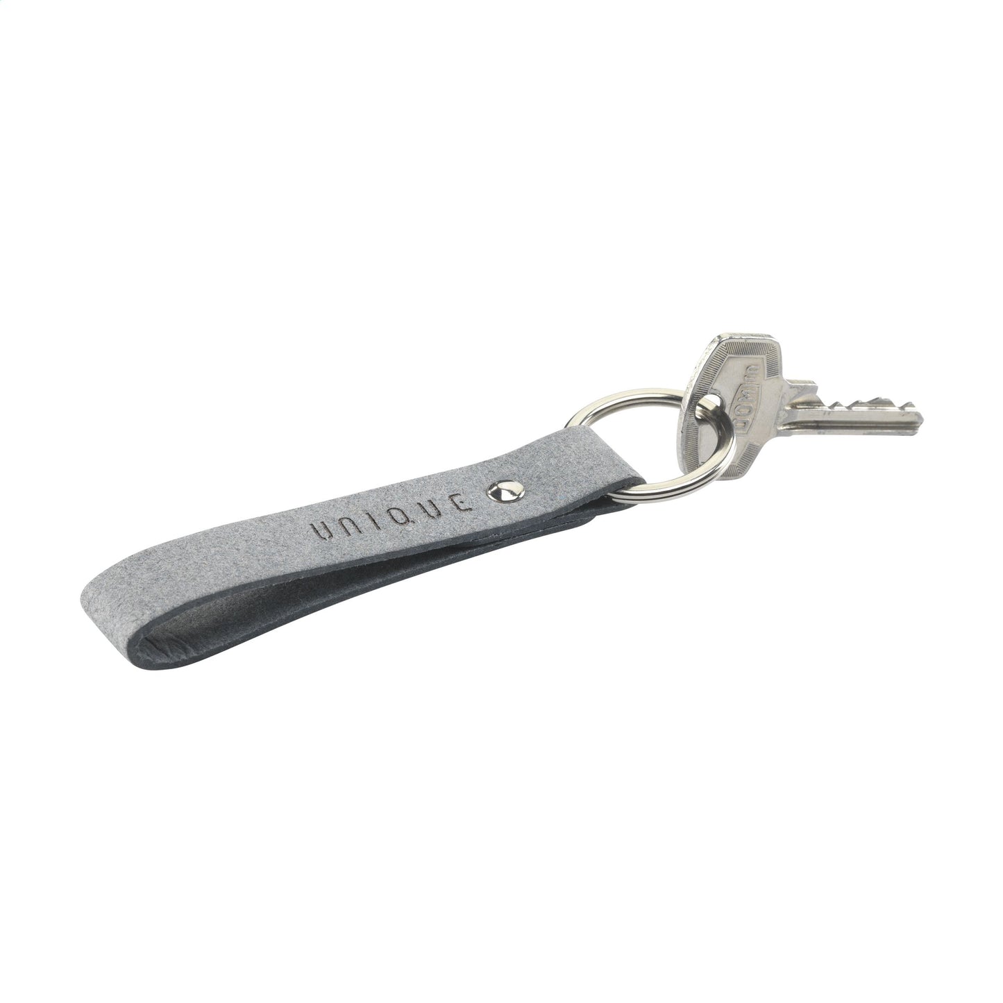 Recycled Denim Textile Keyring Keychain