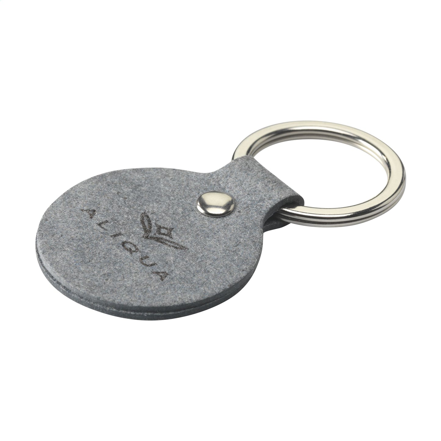 Recycled Denim Textile Keyring Round Keychain