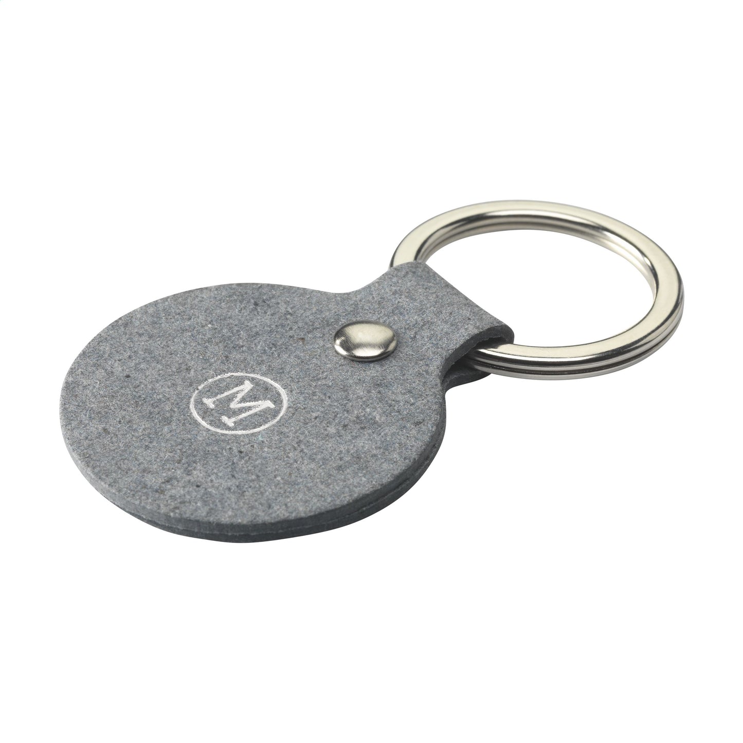 Recycled Denim Textile Keyring Round Keychain