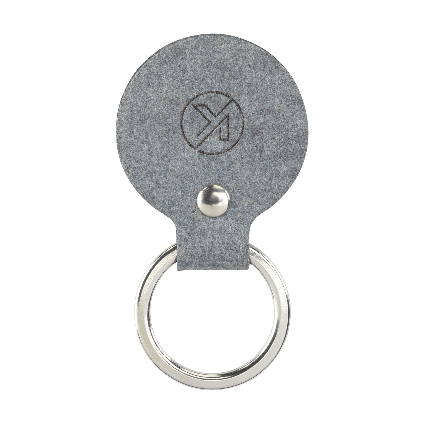 Recycled Denim Textile Keyring Round Keychain