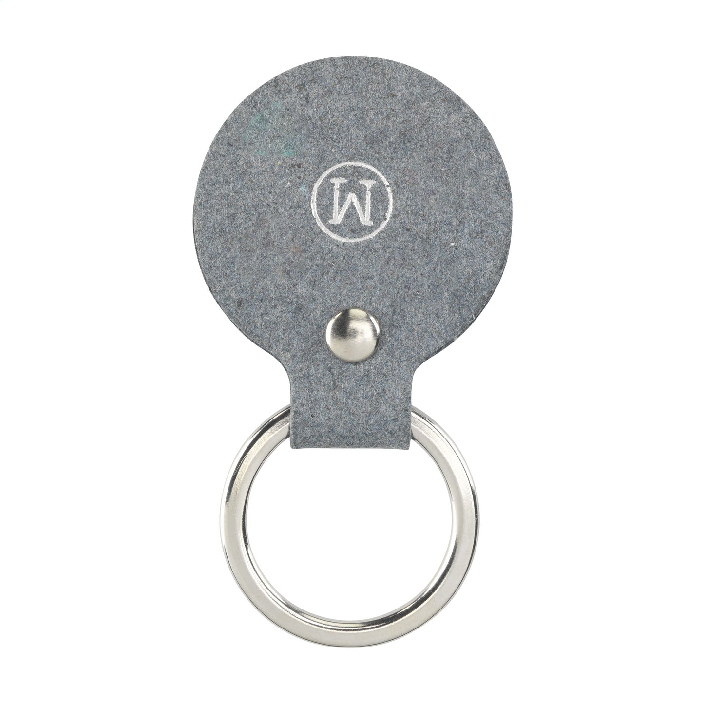 Recycled Denim Textile Keyring Round Keychain