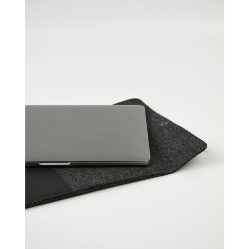 Recycled Felt & Apple Leather Laptop Sleeve Plus 14"