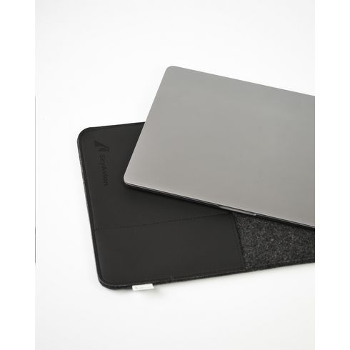 Recycled Felt & Apple Leather Laptop Sleeve Plus 14"