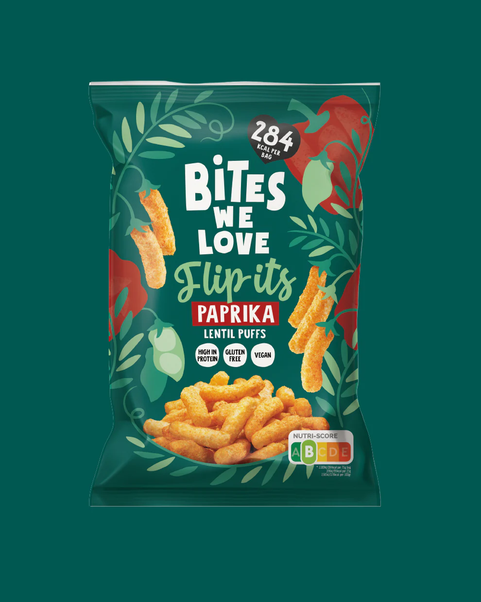 LENTIL PUFFS PAPRIKA - 75 grams