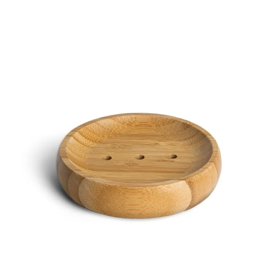 Round Bamboo Soap Dish