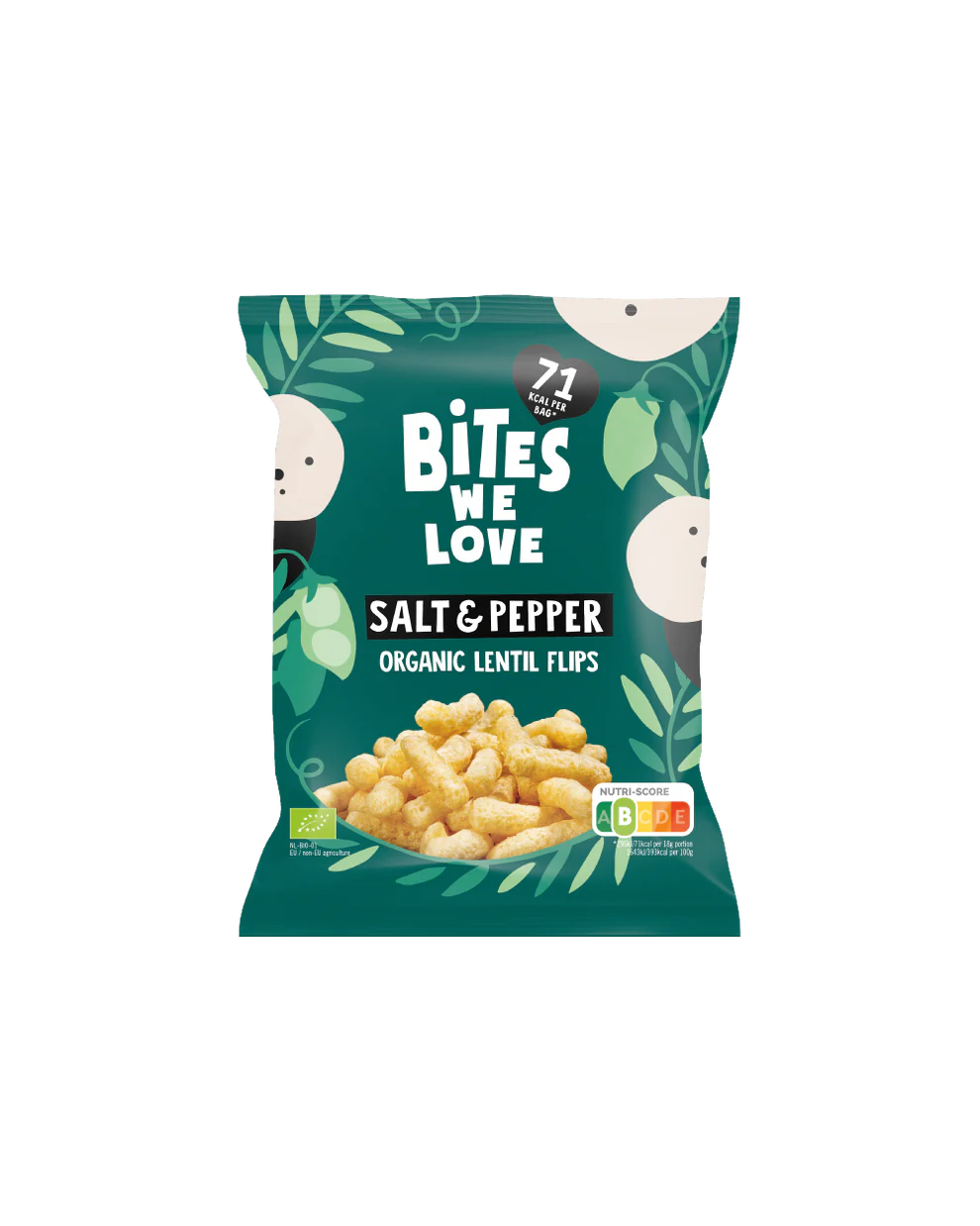 LENTIL PUFFS SALT & PEPPER - 18 grams