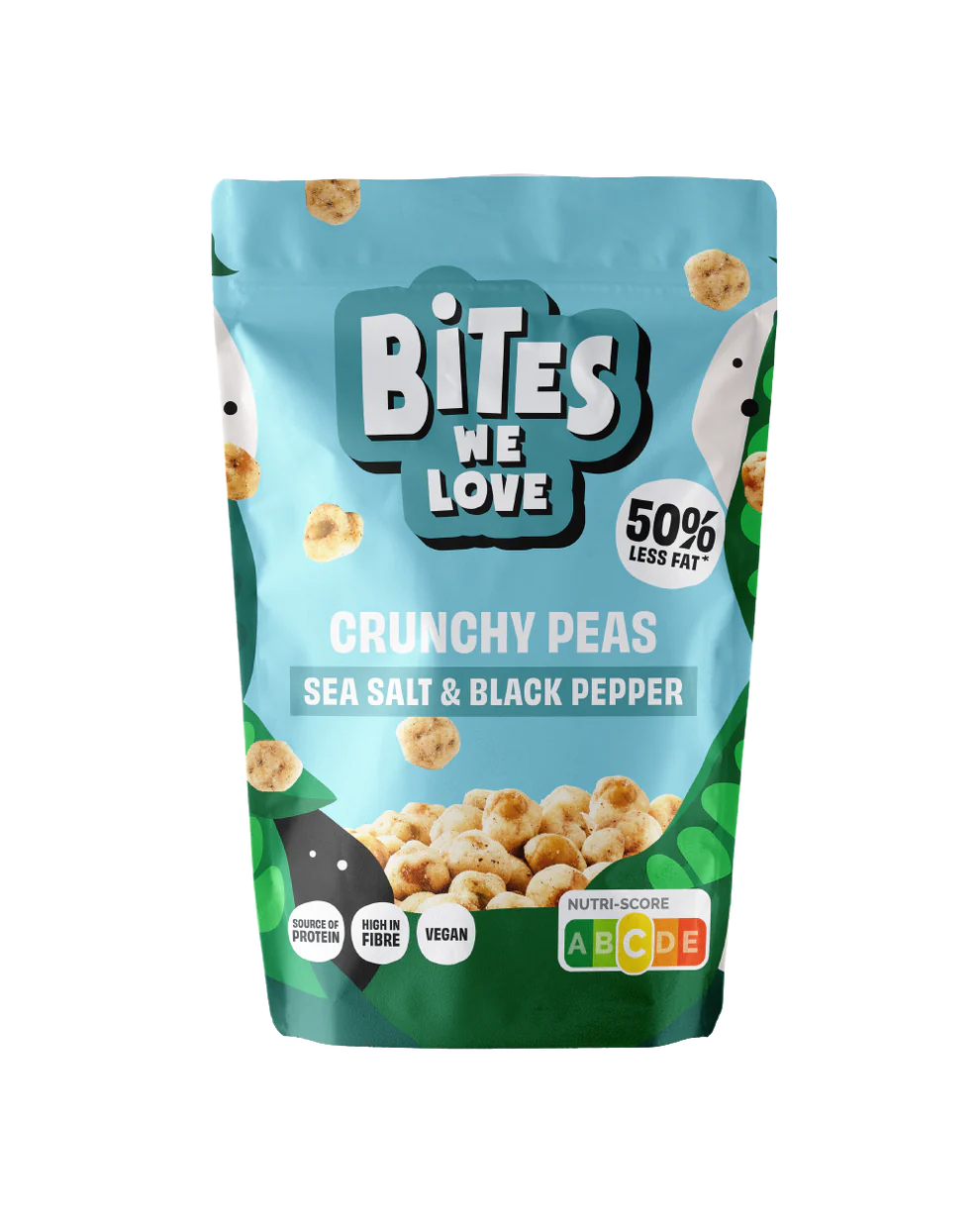 CRUNCHY PEAS SEA SALT & BLACK PEPPER - 100 grams