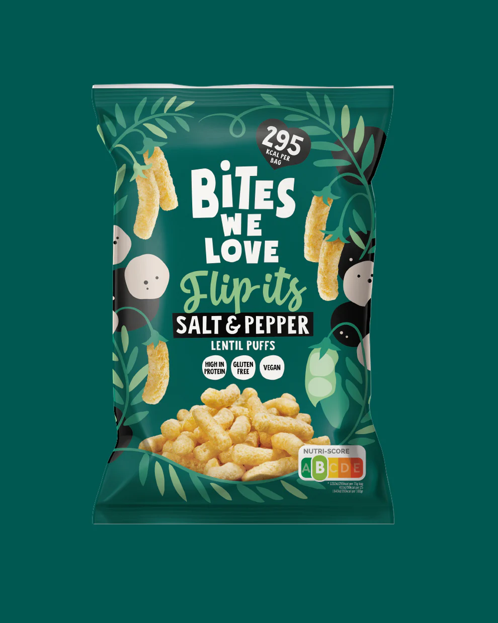 LENTIL PUFFS SALT & PEPPER - 75 grams