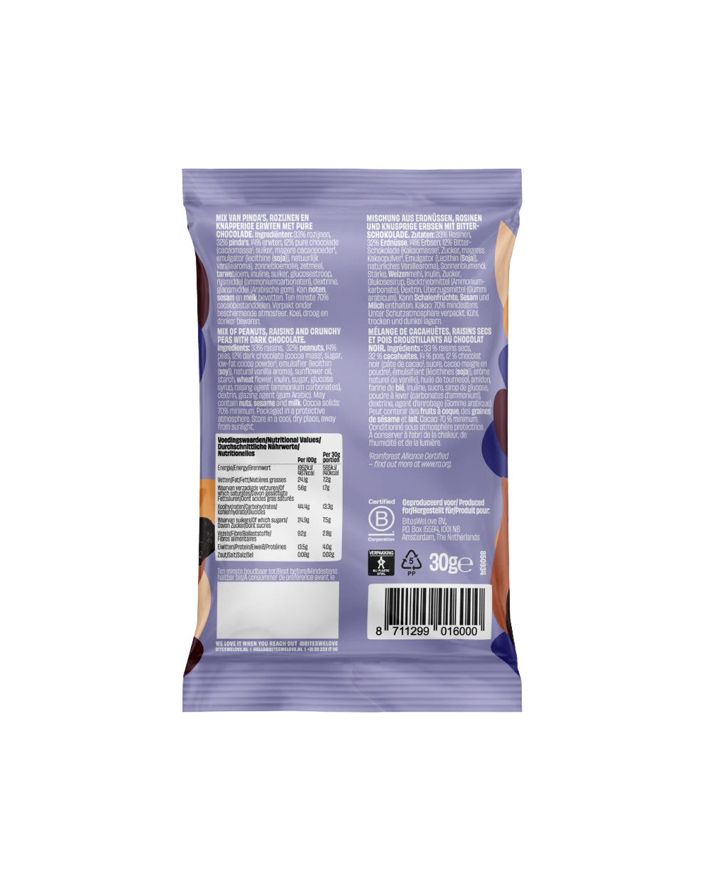 CHOCOLATE PEANUT RAISIN MIX - 30 grams