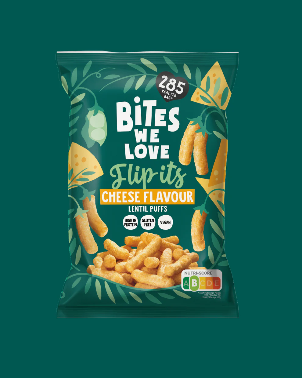 LENTIL PUFFS VEGAN CHEESE - 75 grams