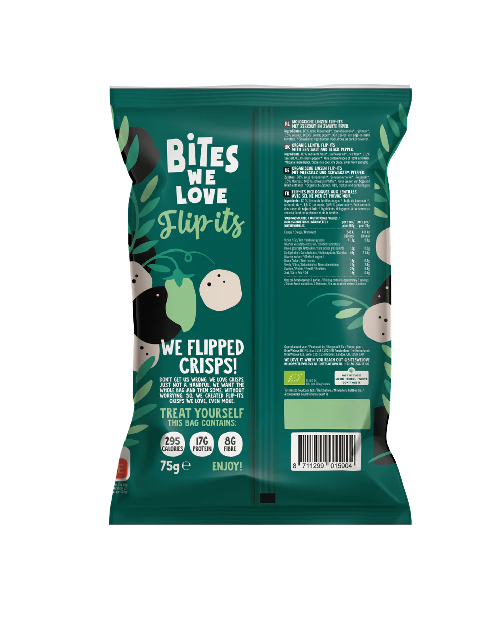 LENTIL PUFFS SALT & PEPPER - 75 grams