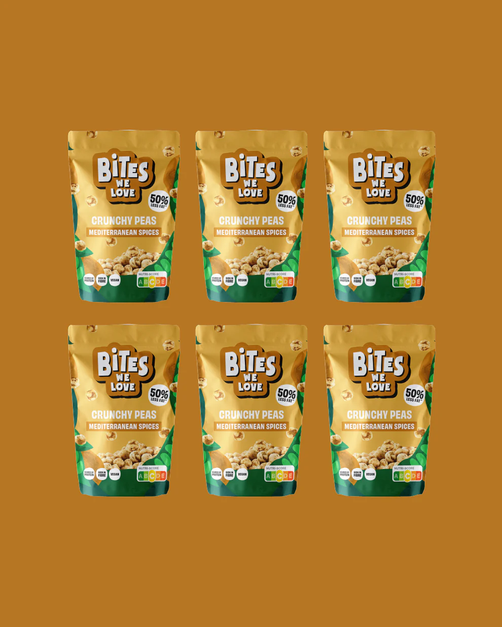 CRUNCHY PEAS MEDITERRANEAN SPICES - 100 grams