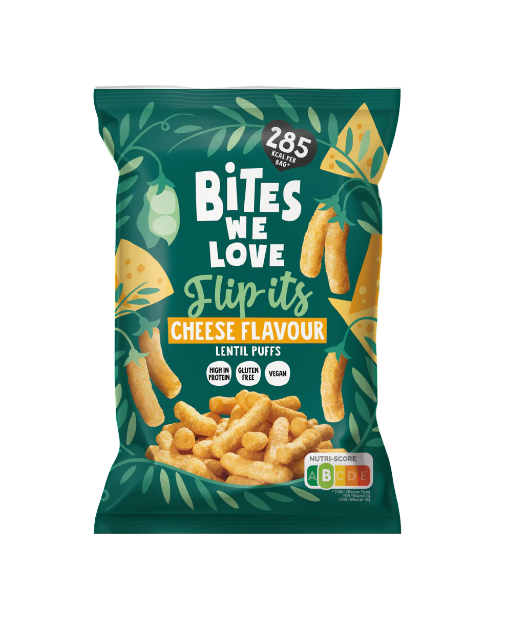LENTIL PUFFS VEGAN CHEESE - 75 grams