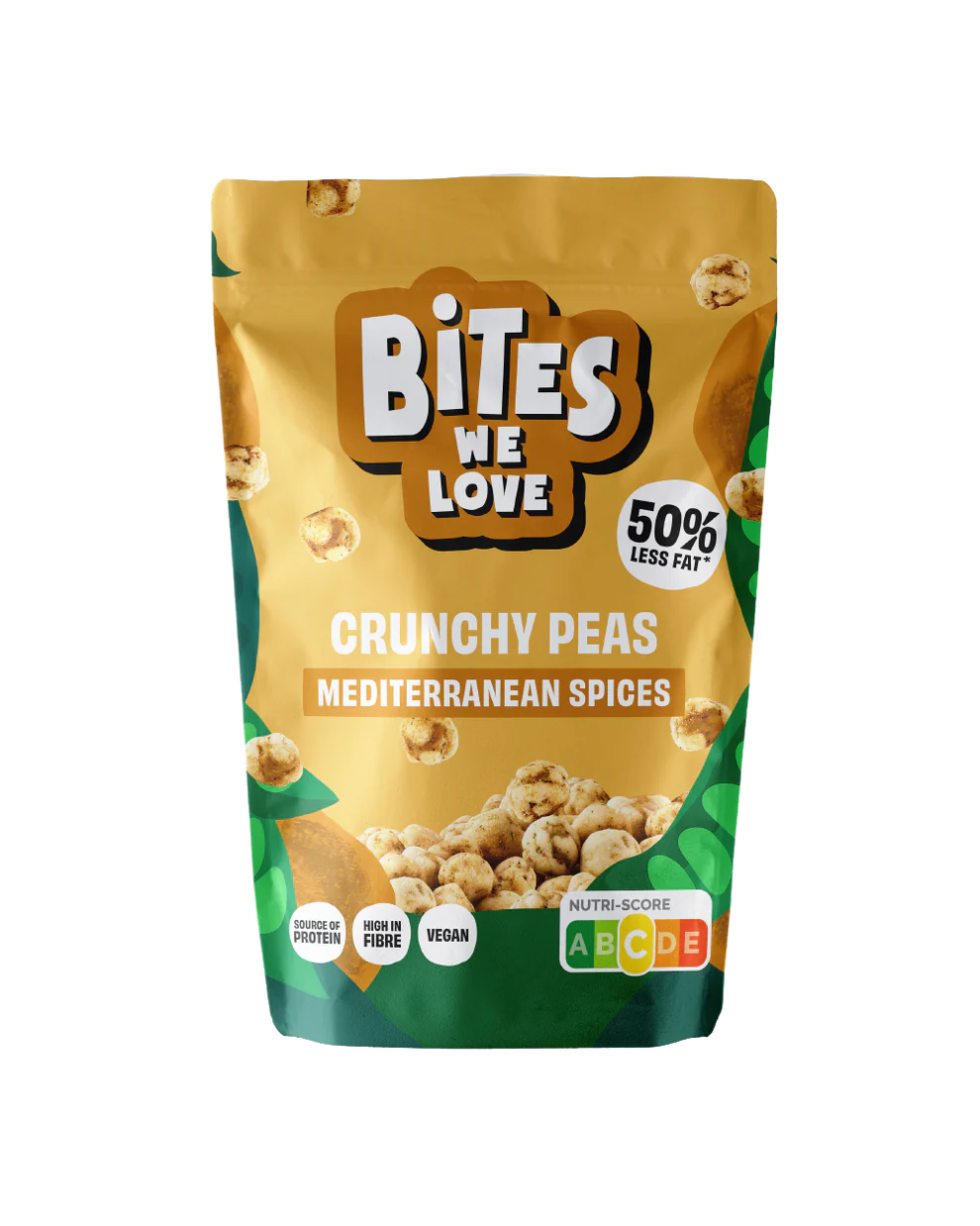 CRUNCHY PEAS MEDITERRANEAN SPICES - 100 grams