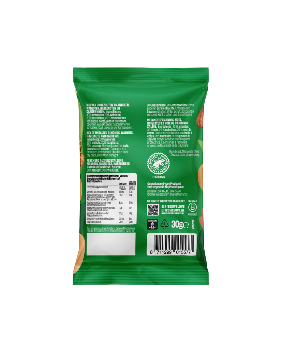 MIXED NUTS UNSALTED - 30 gram
