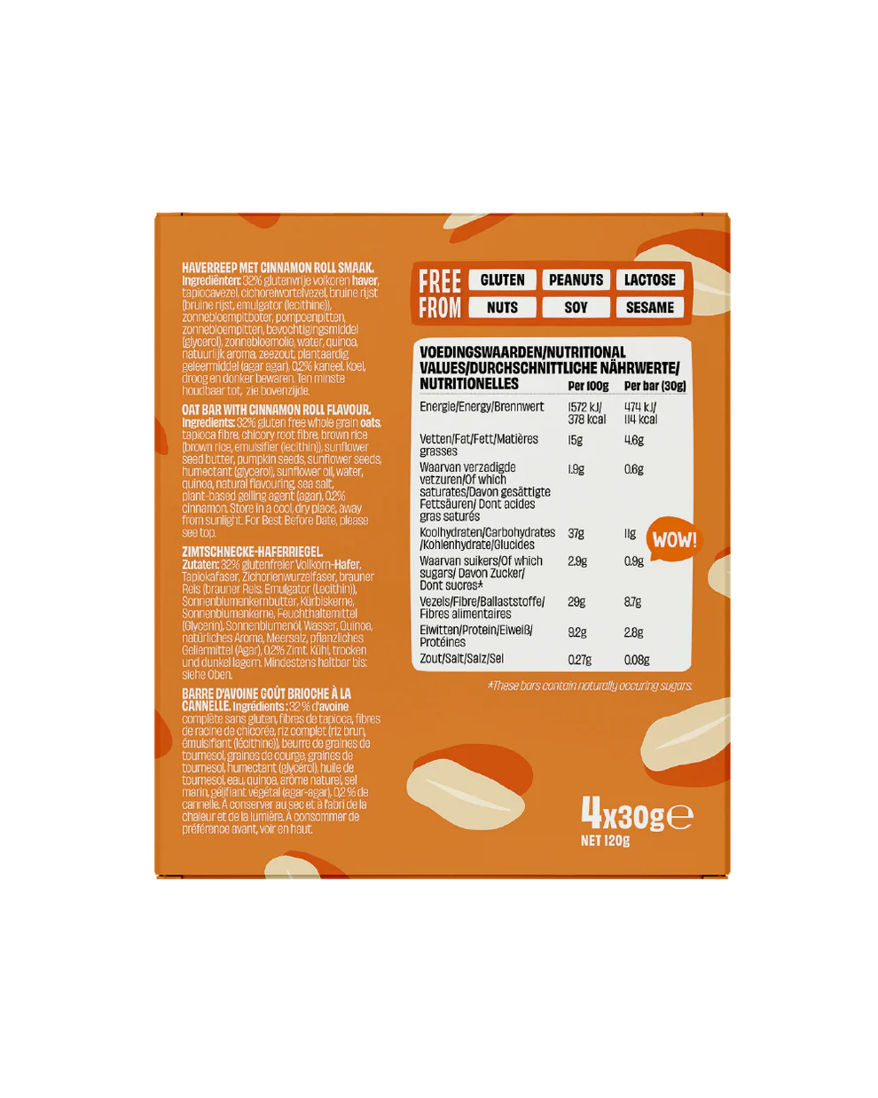 CHEWY OAT BAR CINNAMON ROLL - 30 grams