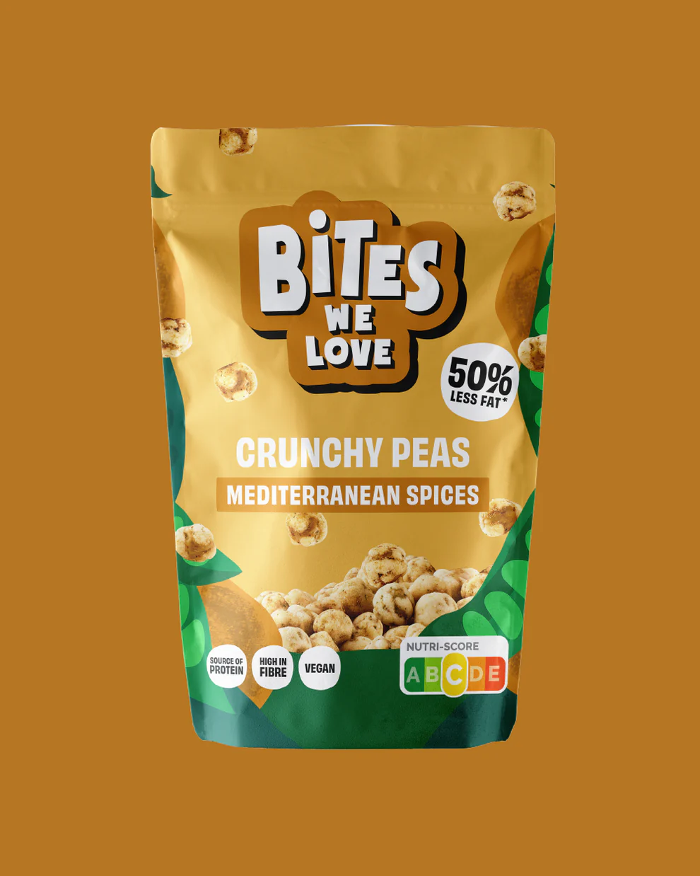 CRUNCHY PEAS MEDITERRANEAN SPICES - 100 grams
