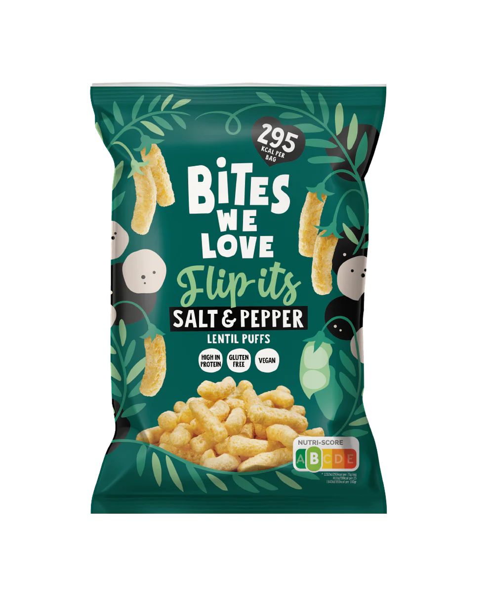 LENTIL PUFFS SALT & PEPPER - 75 grams