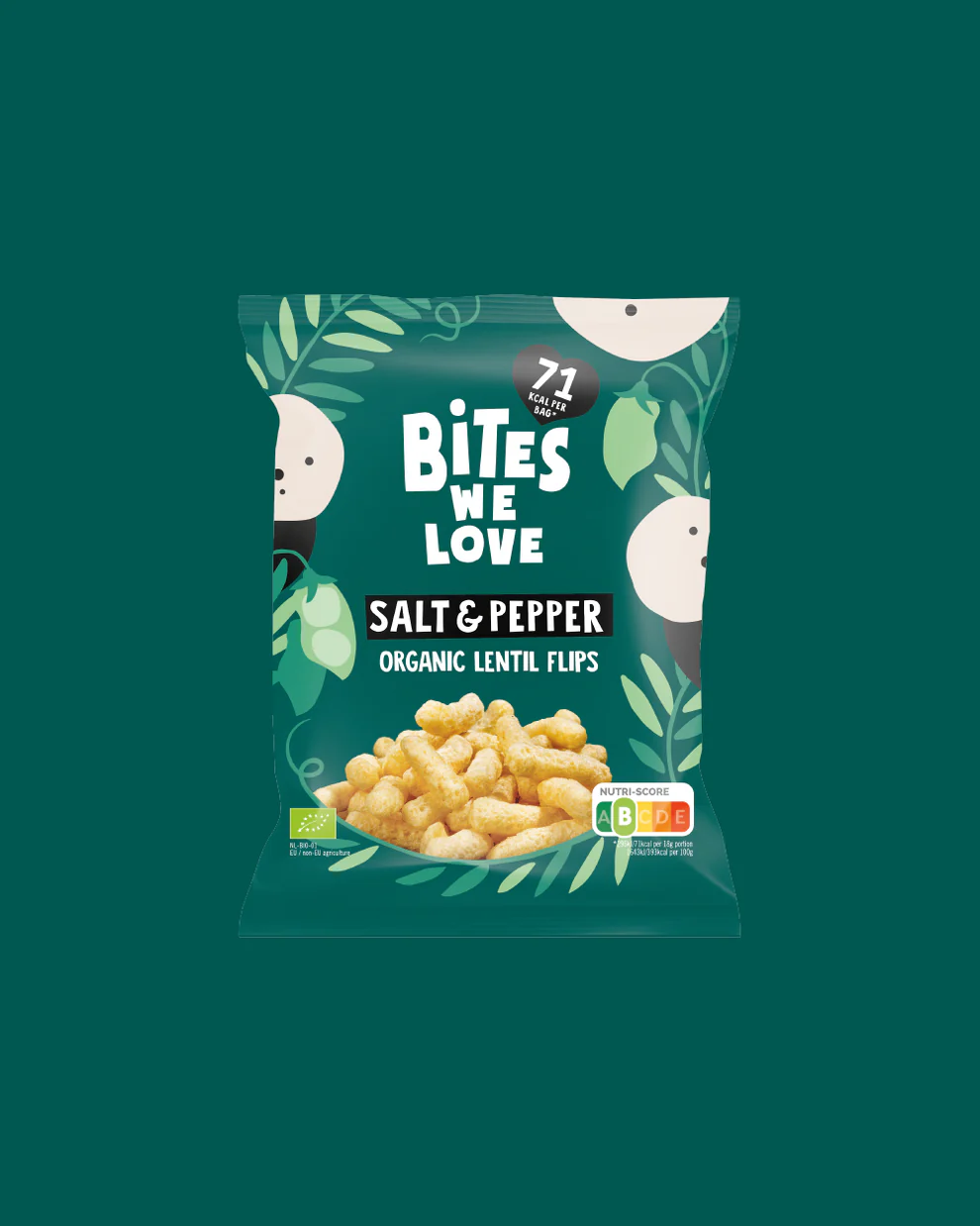 LENTIL PUFFS SALT & PEPPER - 18 grams