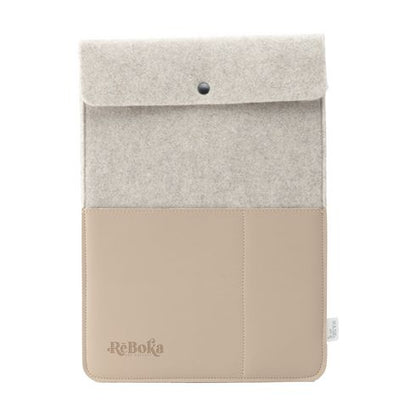Recycled Felt & Apple Leather Laptop Sleeve Plus 14"