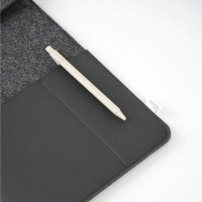 Recycled Felt & Apple Leather Laptop Sleeve Plus 14"