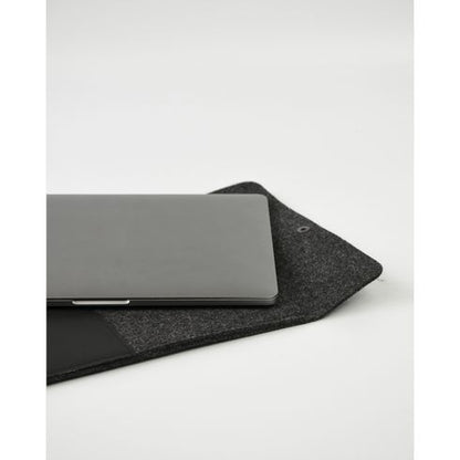 Recycled Felt & Apple Leather Laptop Sleeve Plus 14"